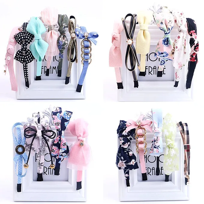 

Korean-style Hair Band Handmade Fabric Bow Plaid Headband Dotted Hair Band Multi--Stall Accessories
