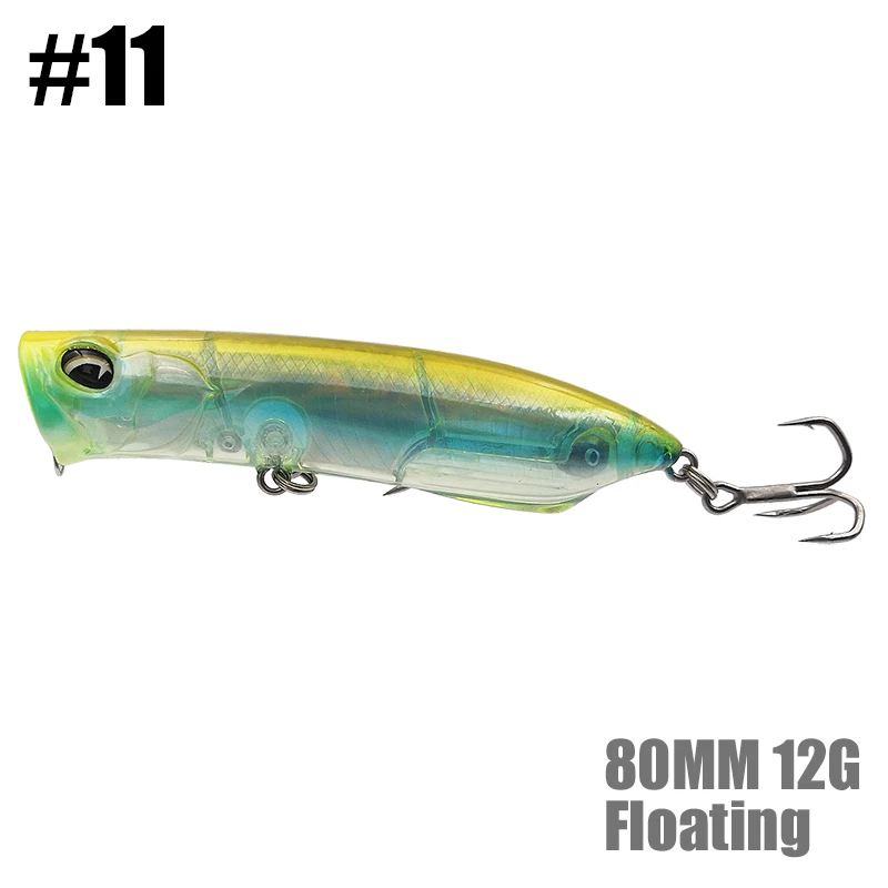 COLOR 11 RC-BOMBER80, новинка, Поппер, рыболовные приманки, верхняя вода, искусственные снасти для окуня, форели, щуки - Цвет: COLOR 11