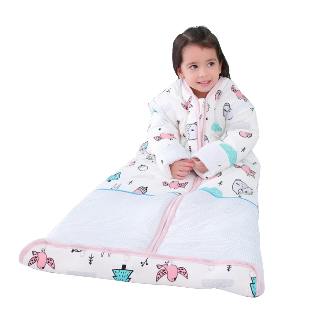 Baby Toddler Sleeping Bag Kids Nap Mat Pad Anti-kick Quilt Artifact with Removable Pillow Kindergarten Children Sleeping Bag