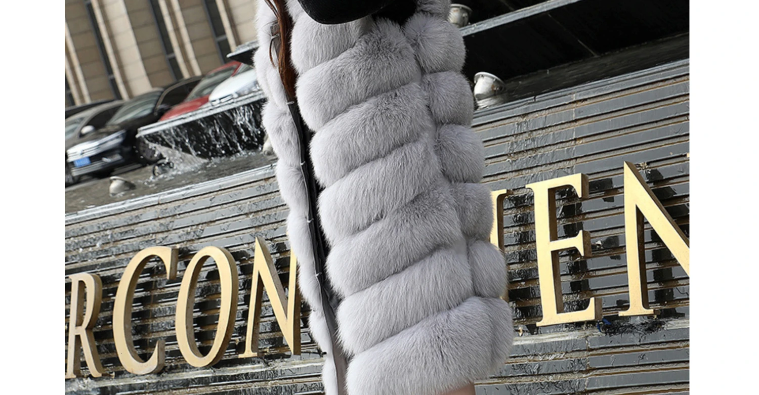 Excellent Real Fur Vests Long Winter Women Fur Vest Female Sleeveless Genuine Fur Vest Ladies Fashion Luxury Slim Warm High Quality 2019 46