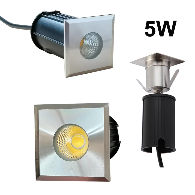 

Новинка, водонепроницаемый IP67 5 Вт COB светодиодный садовый углубленный светильник, 110 В, 220 В переменного тока, уличный встраиваемый палубный COB светильник, подземный светильник для тротуара, 12 В постоянного тока
