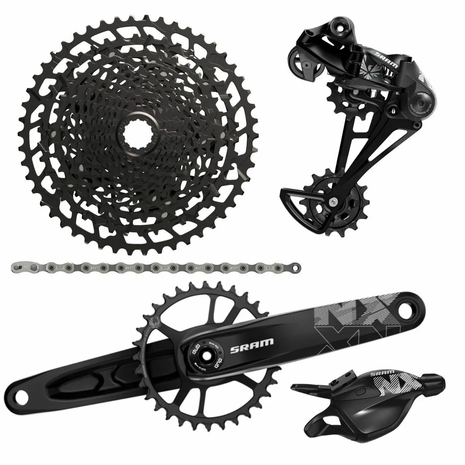 SRAM NX EAGLE dub 1x12 Скоростей набор кассет + Derailleurs цепи шипы рукоятка|Шатун и передняя