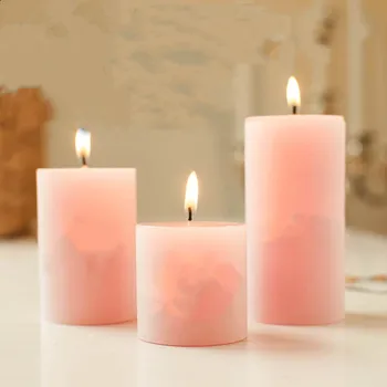

Romantic Smokeless Cylinder Fragrant Candle for Wedding Party Valentine's Day Candlelight Dinner candle cup Home Decorations