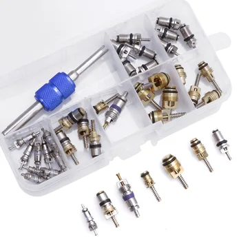 

39Pcs R12 R134A Car Air Conditioning A/C Tire Valve Stem Core Remover Tool Kit