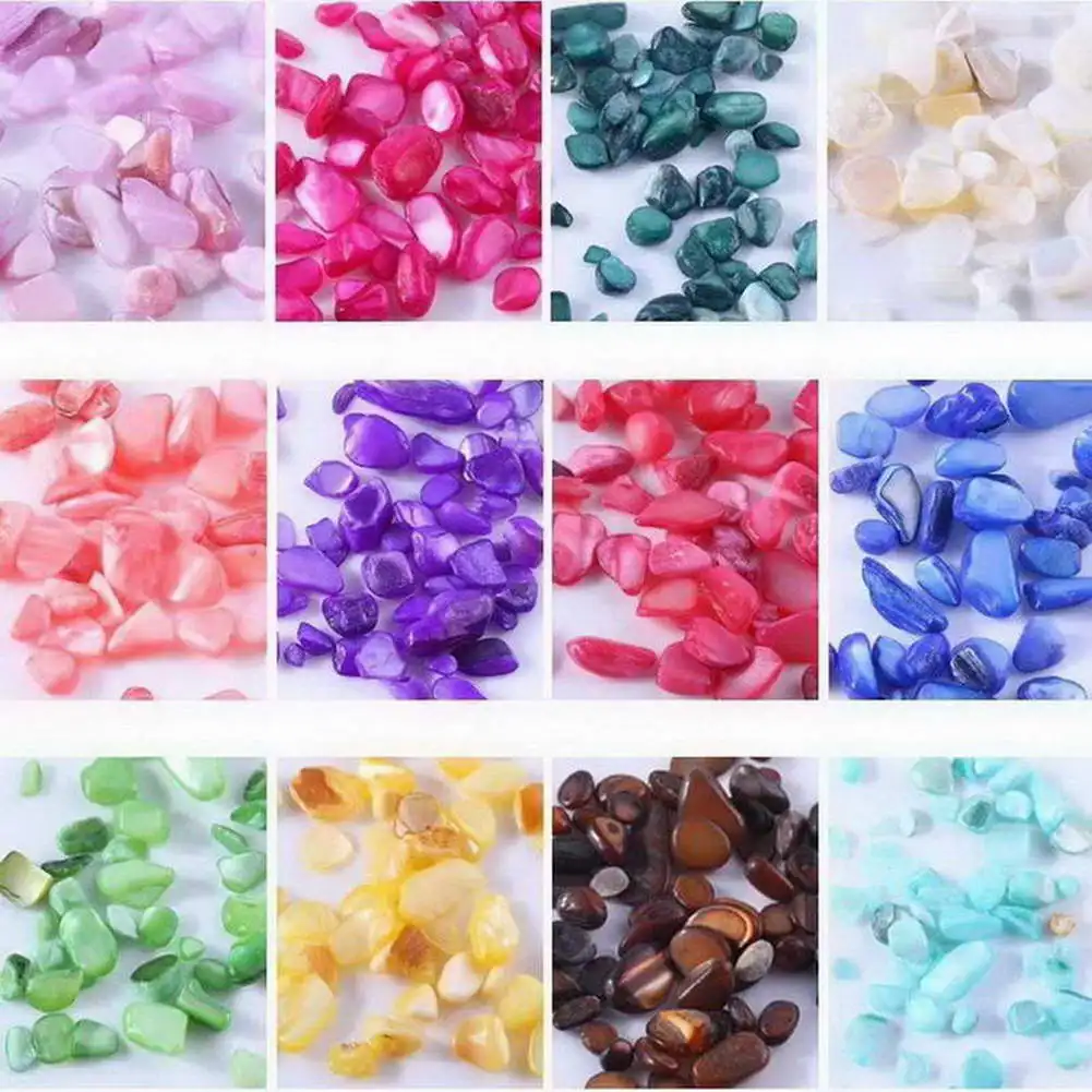 12 Colors Nail Petals Shell Small Crushed Stone Crystal Shell Ornament Manicure Tools OA66