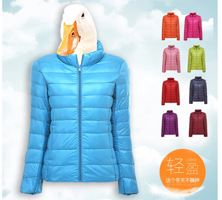 Jaqueta tipo Duck Down e Portátil Fino para Outono à Prova de Vento Parka com Parka Cabolsa Feminino Ultraleve 2021 17 de vento, 2019 parka com parka