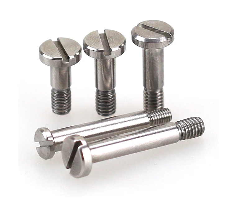 2pcs M4 Slotted shoulder screws one word shoulder shaft shoulder limit plug scrwe polished rod diameter 4mm 4mm-30mm length
