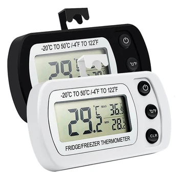 

1pc Lcd Digital Refrigerator Thermometer -20℃ To 50℃ Probe Fridge Freezer Thermometer Thermograph For Aquarium Refrigerator