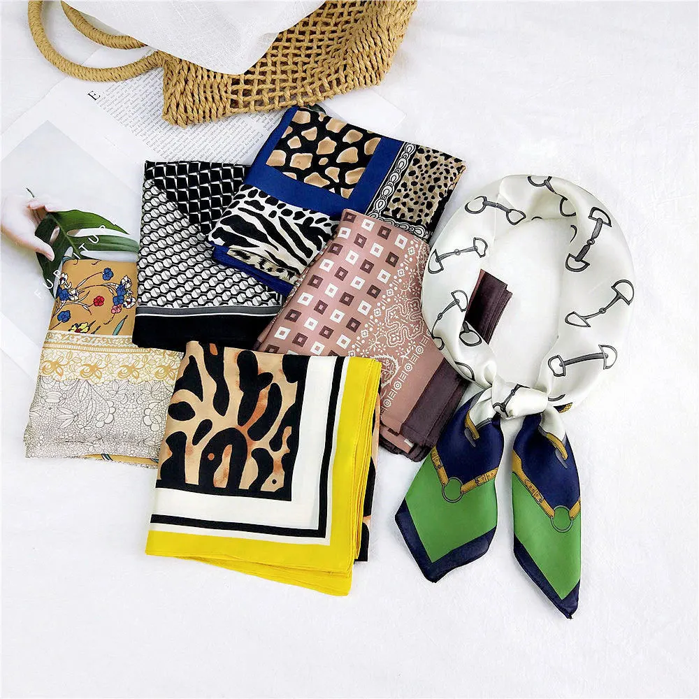 2020 новый дизайнерский женский маленький шарф квадратные шелковые шарфы на шею