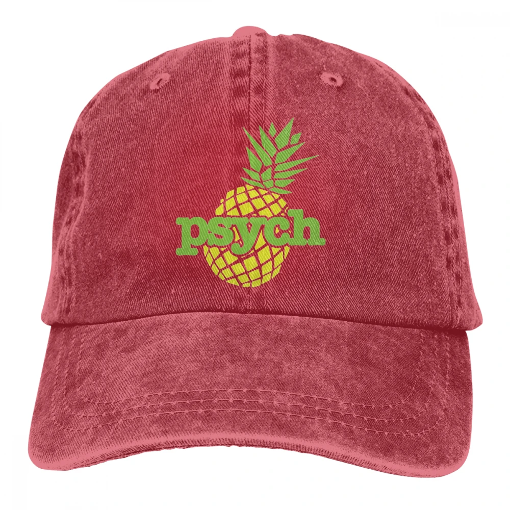 Psych ананас Casquette черный унисекс Мужские Женские джинсовые бейсболка с ремешком кепки Регулируемый Гольф папа шляпа
