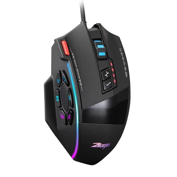 

ZELOTES Wired Gaming Mouse Ergonomic Wired Mouse 13 Keys LED 3200 DPI USB Computer Mouse Gamer Mice Silent Mouse for PUBG FPS Ga