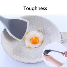 Бытовая Кухня термостойкая силиконовая антипригарная лопатка на длинной ручке утолщение инструменты кухонные аксессуары