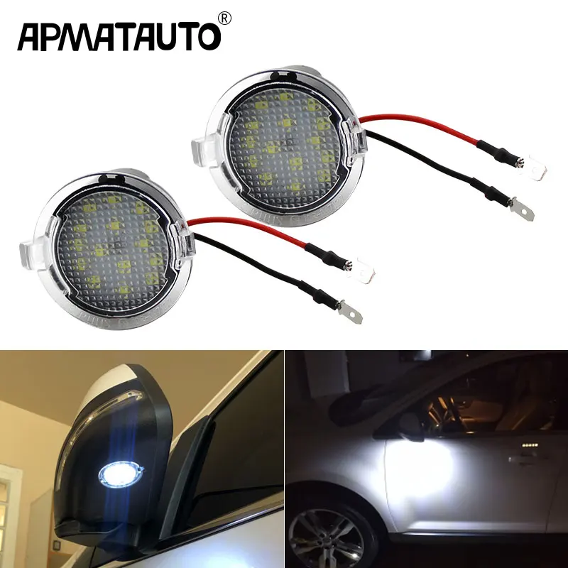 2 pezzi auto led sotto specchietto retrovisore laterale pozzanghera per Ford F-150 Edge Mondeo MK5 Fusion Explorer Flex Taurus Mustang Light  34