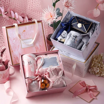 

Wedding Birthday return gifts Mug eyemask gift set Bridesmaid Groomsman bride groom marriage gift for girlfriend boyfriend