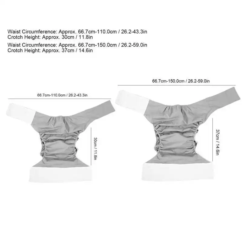 Reusable Adult Diaper Adult Washable Cloth Diaper Waterproof Breathable Elderly Incontinence Care Diapers for Elderly Disabled reusable diapers