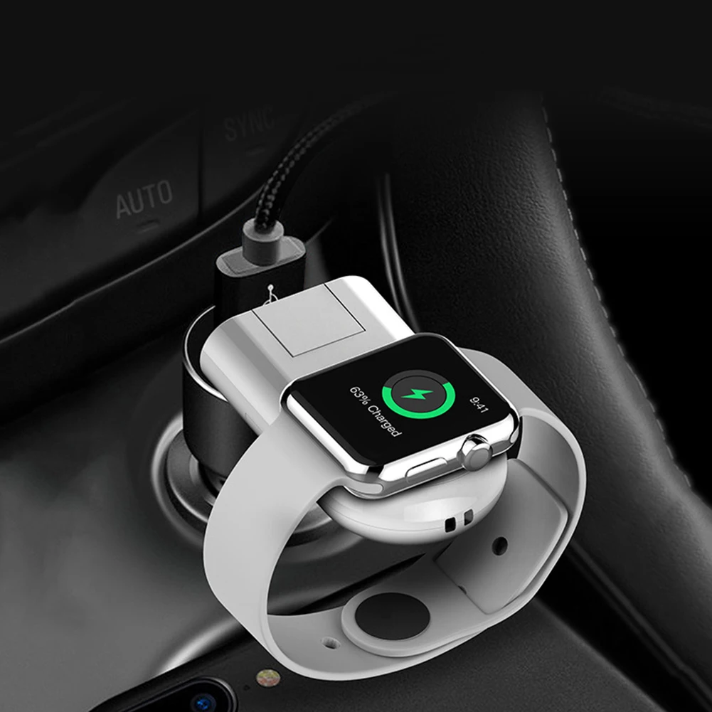 Магнитный Беспроводной Зарядное устройство для наручных часов Apple Watch 4/3/2/1 Угол usb-кабель для быстрой зарядки по стандарту QI автомобильное дорожное зарядное устройство адаптер для Apple Watch 4