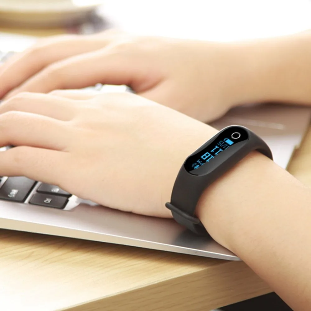 Спортивный смарт-браслет, монитор сердечного ритма, OLED, Bluetooth, смарт-браслет, трекер активности, сна, Smartband для iOS, Android, телефона