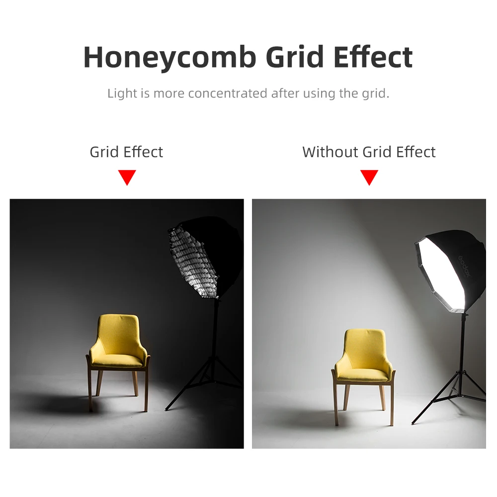 Speedlite portable octagon umbrella softbox + honeycomb grid for Canon Godox 55cm 65cm 90cm 120cm