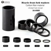 Fourche de vélo vtt en Fiber de carbone, 5 pièces, tige de guidon, anneau de lavage, accessoires de bicyclette