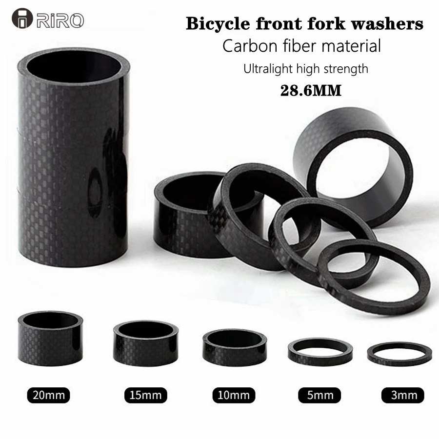 5PCS MTB Road Bike Bicycle Carbon Fiber Headset Fork Spacers Road Bike