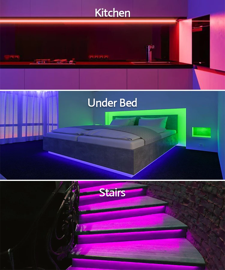 WIFI LED Strip Lights Bluetooth RGB Led light 5050 SMD Flexible 20M 15M  DC WIFI 24K/44K Control+Adapter
