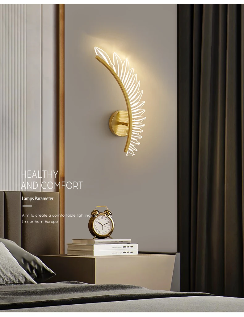 wall hanging lights Wall lamp light luxury bedroom bedside lamp modern minimalist corridor lamp TV background wall lamp decorative wall lamp plug in wall sconce
