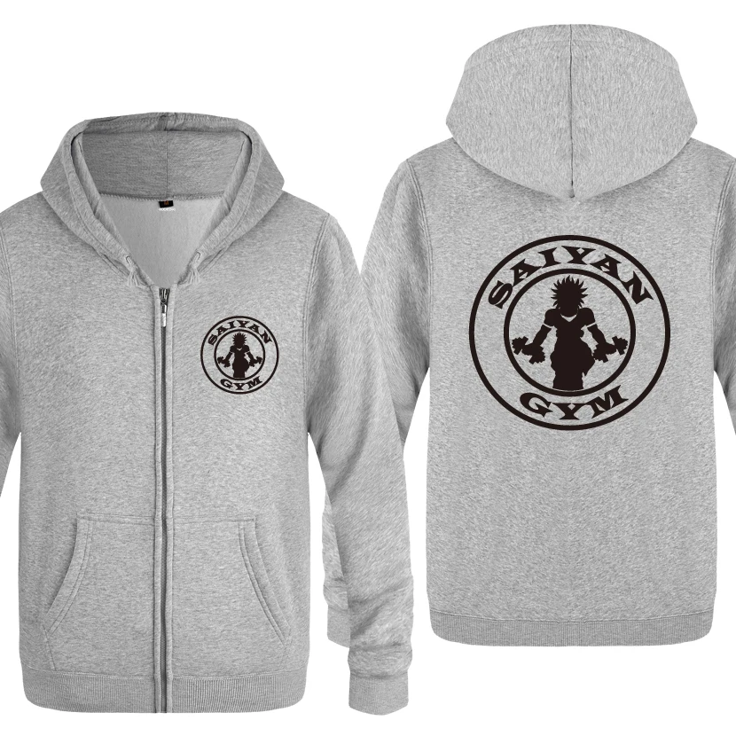 HUIY HET Z Dragon Ball Z DBZ Saiyan Gym Новинка толстовки мужские мужские флисовые кардиганы на молнии толстовки с капюшоном - Цвет: HUIY HET