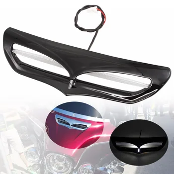 

Moto ABS Batwing Fairing Vent Trim LED Accent Indicator Auxiliary Light For Harley Touring Glide Trike Tri FLHT FLHX FLHTCUTG