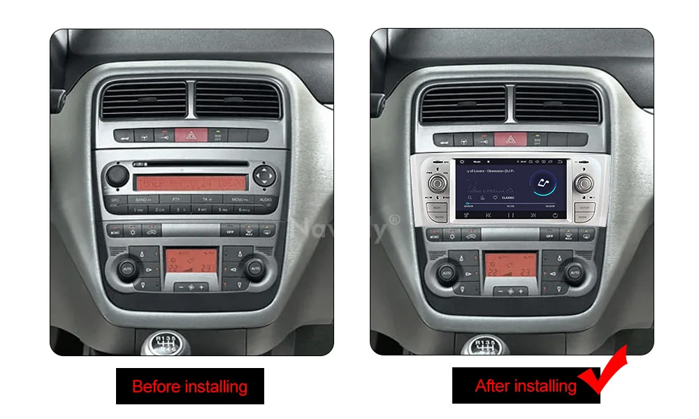 Cheap Free shipping! 4+64G Android9.0 Car dvd multimedia palyer For Fiat Grande Punto Linea 2006-2012 GPS Navigation Radio RDS Linea 12