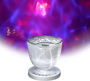 

4in1 Bluetooth Speaker with Ocean Wave Projector, Desk Lamp, White Noise Device,Touch Button in Shape of Champion Cup, 2600mAh