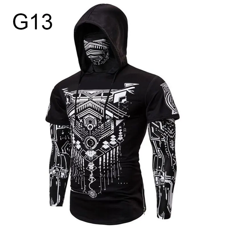 Новая толстовка с капюшоном имитацией двух частей пуловер длинными рукавами