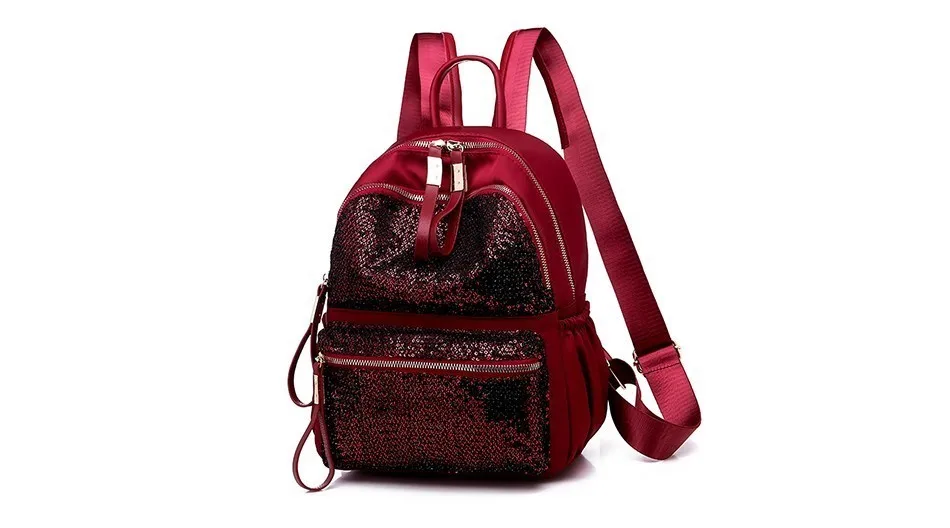 Herald Модные женские рюкзаки из ткани Оксфорд с блестками, водонепроницаемая школьная сумка большой емкости для девочек-подростков, Женская дорожная сумка
