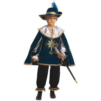 

Carnival costume "Musketeer", velvet, size 30, height 116 cm, blue