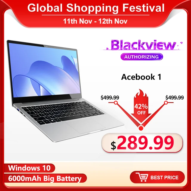 Blackview Acebook 1 14inch Laptop with FHD 1920*1080 Display Windows 10 128GB ROM Gemini Lake N4120 Notebook Computer 1