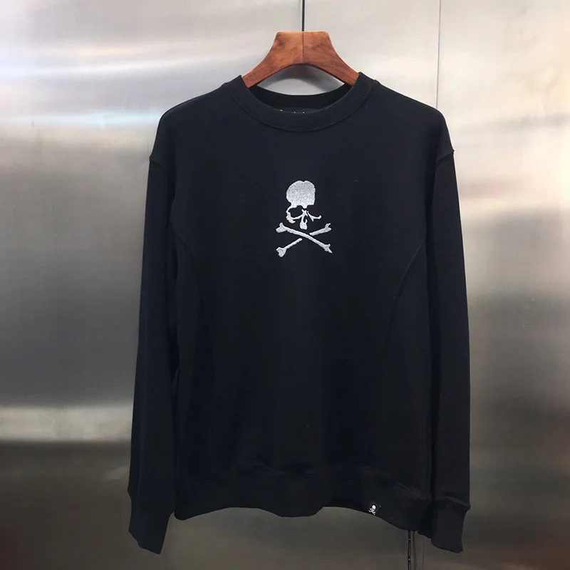 2019FW 1:1 качество блесток черепа Светоотражающие Mastermind Япония толстовки для мужчин и женщин MMJ черепа пуловеры на молнии рукава толстовки