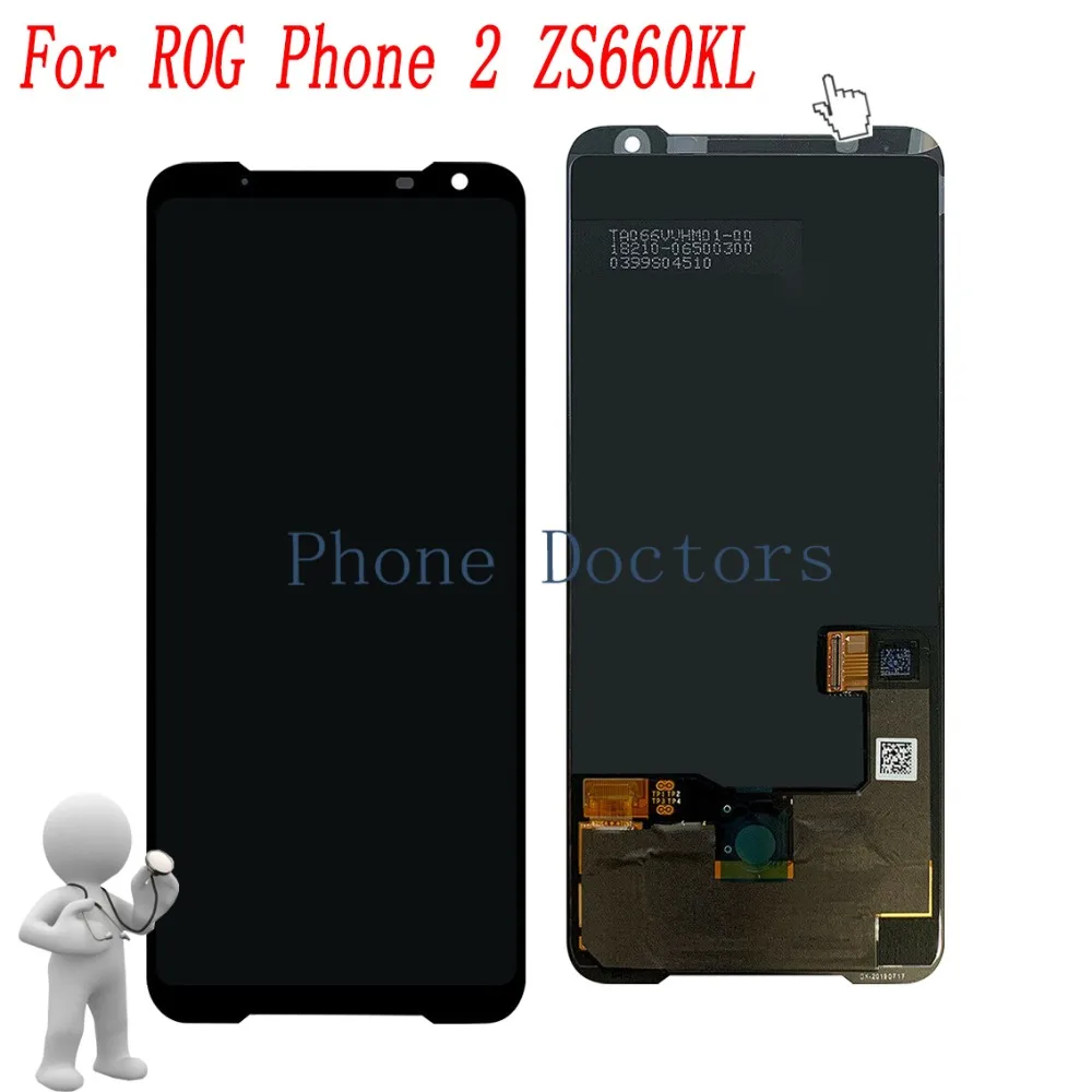 6,5" AAA AMOLED lcd для ASUS ROG Phone II 2 lcd дисплей кодирующий преобразователь сенсорного экрана в сборе для ZS660KL I001D Замена