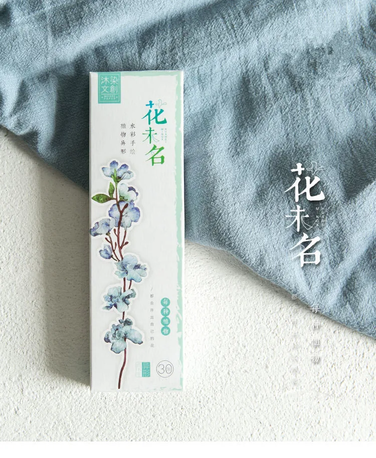 

30 Pcs/Set Flowers Alien Series Paper Bookmark Book Holder Message Card Kawaii Gift Stationery