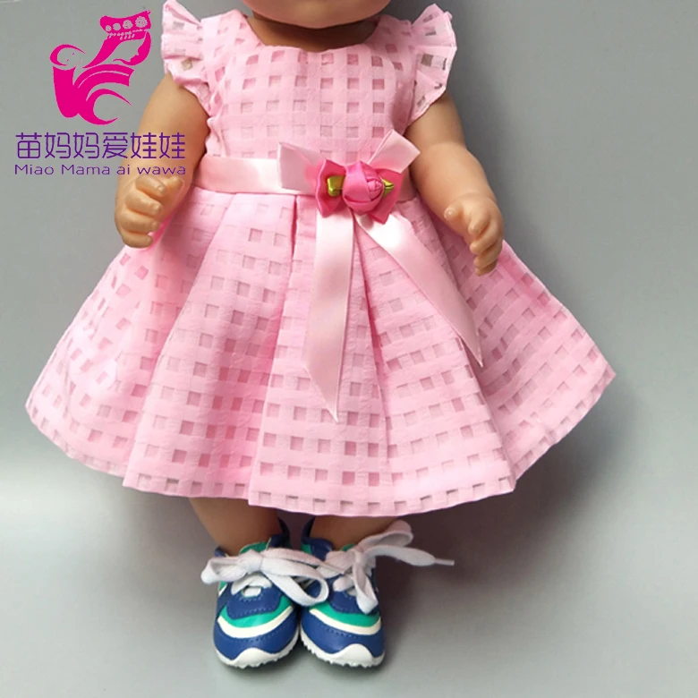 Платье для куклы 43 см, Одежда для куклы born bebe born кружевное платье с нижним бельем для девочки 18 дюймов, розовое платье для куклы