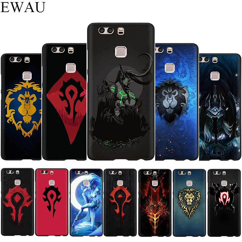 

EWAU World of Warcraft Silicone phone case for Huawei P8 P9 P10 P20 P30 Lite Mini Pro P Smart Z Plus
