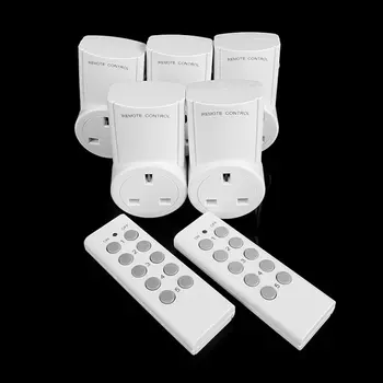 

5 To 2 Wireless Smart Remote Control Power Outlet Plug & Play Small Size Wifi Socket Switch for Home Appliances