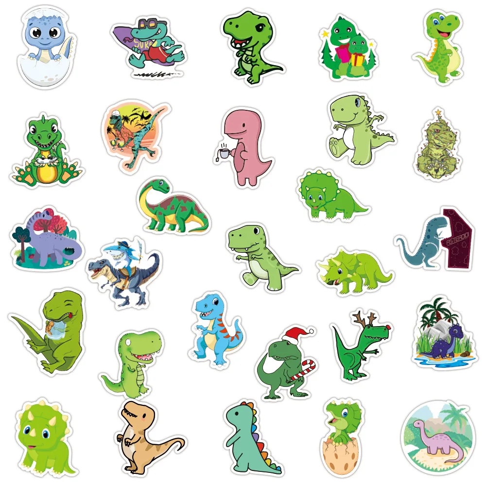 Waterproof Stickers Dinosaur Sticker  Stickers Animals Dinosaurs -  10/30/50pcs - Aliexpress