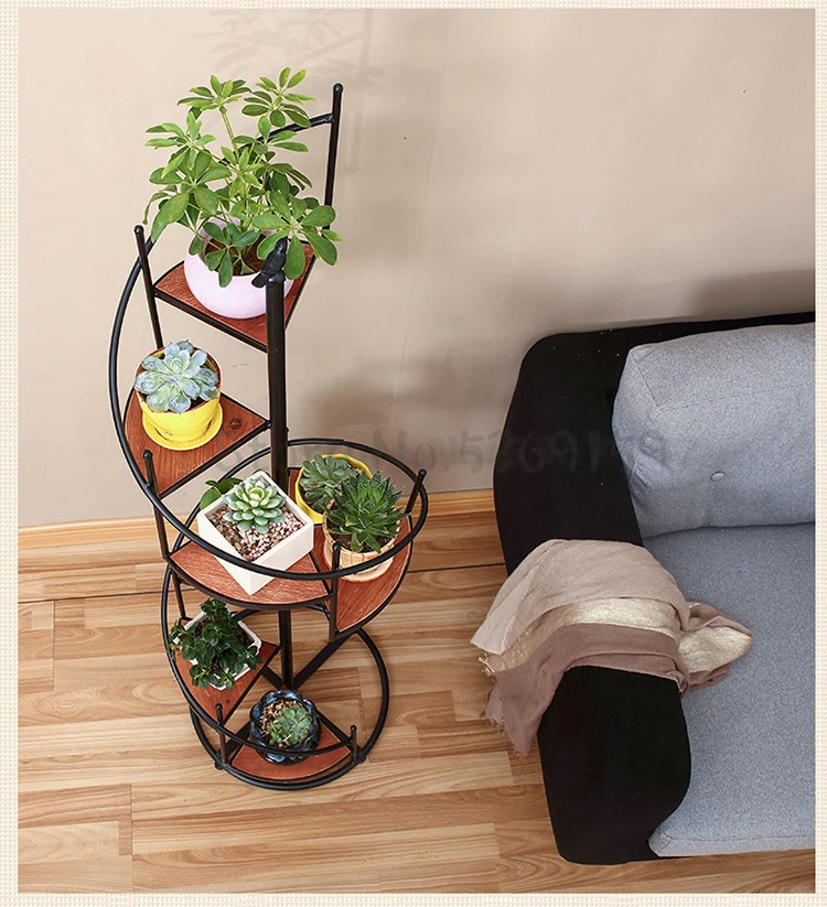 Iron Flower Shelf Multi-storey Indoor Special Living Room Fleshy Flower Rack Home Balcony Rack Flower Pot Rack Floor Type