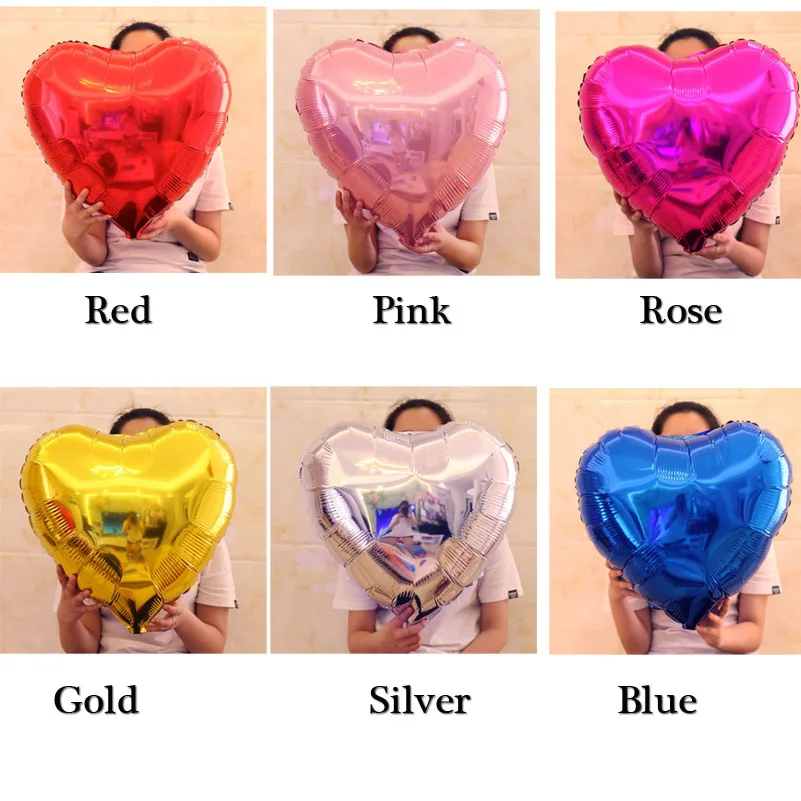 24inch heart foil balloon -colors-1