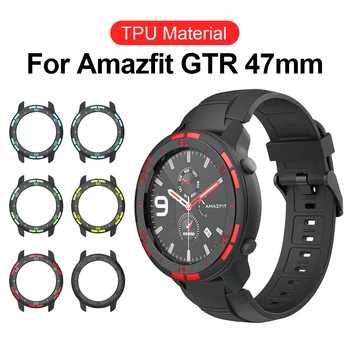 2020 nowy dla Amazfit GTR 47mm Case inteligentny zegarek Protector dla Xiaomi Huami Smartwatch pokrywa akcesoria tanie i dobre opinie MOSHOU Przypadki Dla dorosłych for Amazfit GTR 47mm 42mm Only Compatible for GTR 47mm Couldn t compatible if choose mistake
