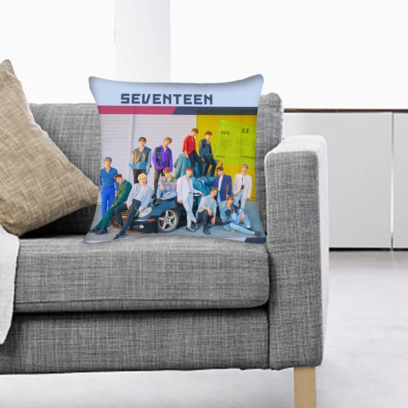Seventeen печатная прямоугольная наволочка модная декоративная Двусторонняя атласное с узором наволочка