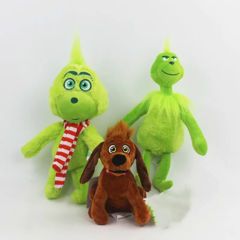3 шт./лот 18-32 см Grinch плюшевые игрушки Grinch Max собака плюшевые куклы игрушки мягкие игрушки для детей день рождения подарки на Рождество