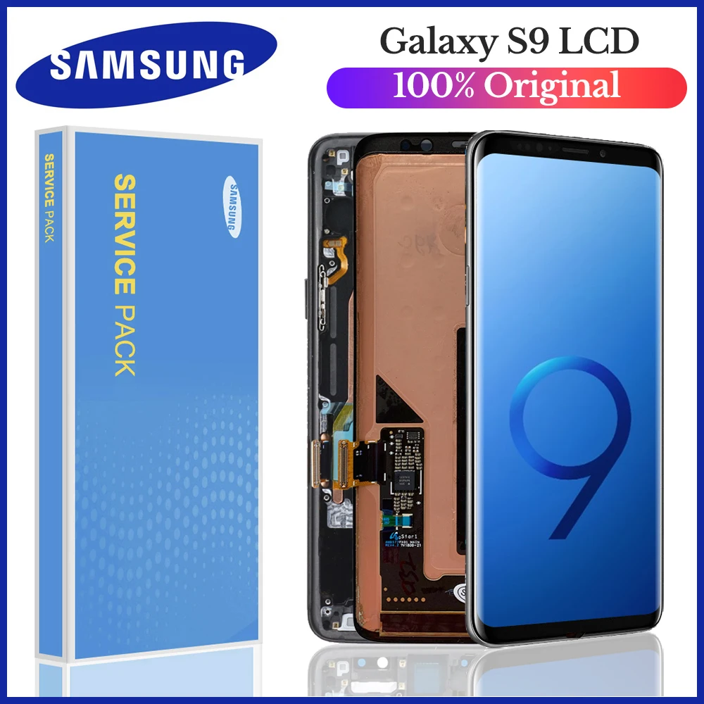 100% Оригинальный супер AMOLED Замена для SAMSUNG Galaxy S9 ЖК сенсорный экран дигитайзер с