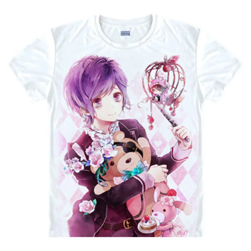 DIABOLIK LOVERS футболка Sakamaki Kanato Ayato Komori Yui футболка аниме DIABOLIK LOVERS Косплей унисекс белая футболка Camisetas