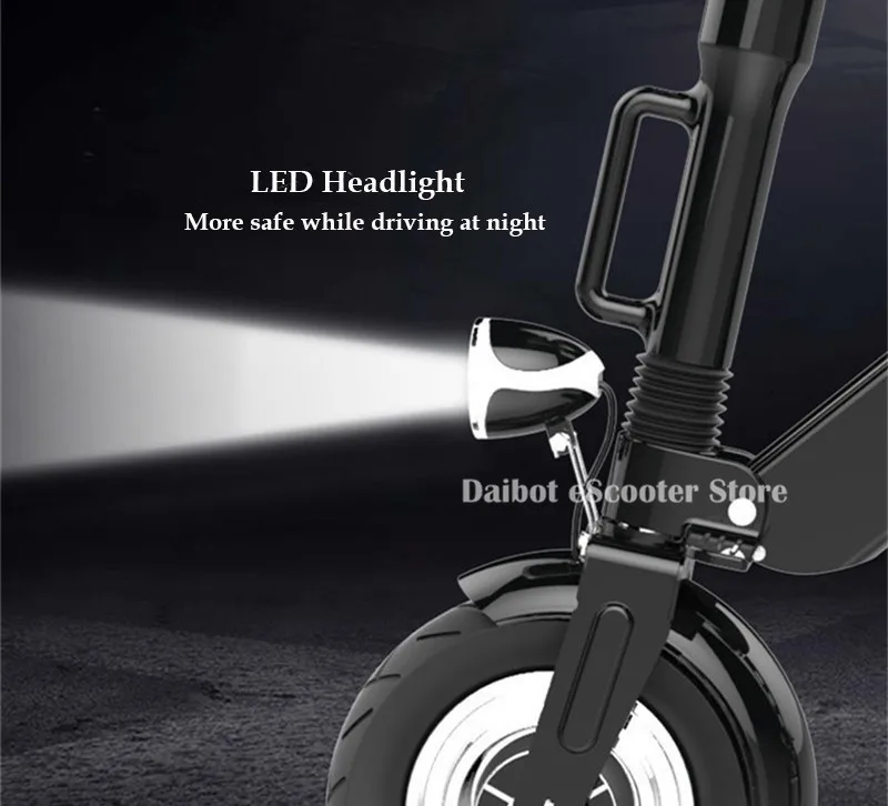 Daibot 3 Wheel Electric Scooter Mini Electric Bicycles 10 Inch 350W 36V Quick Foldable Portable Electric Bikes Adults Women (11)