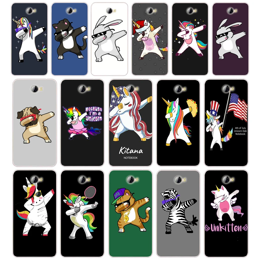 54 Pandas Unicorn fundas Capinha Silicone TPU Cover Phone Case On For Huawei Y3 II Y5 Nova 5T GR3 P40 Lite E Soft | Мобильные